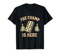 The Champ Is Here Dominó King Domino Player Tile Lover Camiseta
