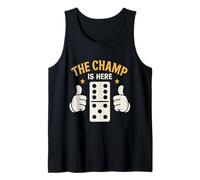 The Champ Is Here Dominó King Domino Player Tile Lover Camiseta sin Mangas