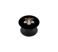 The Champ Is Here Dominó King Domino Player Tile Lover PopSockets PopGrip Adhesivo