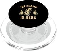 The Champ Is Here Dominó King Domino Player Tile Lover PopSockets PopGrip para MagSafe