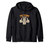 The Champ Is Here Dominó King Domino Player Tile Lover Sudadera con Capucha