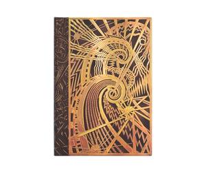 The Chanin Spiral (New York Deco) Midi Unlined Hardcover Journal: Hardcover, 120 gsm, ribbon marker, memento pouch, elastic closure