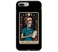 The Charge Nurse Nursing RN Skeleton Tarot Card Witchy Moon Carcasa para iPhone 7 Plus/8 Plus