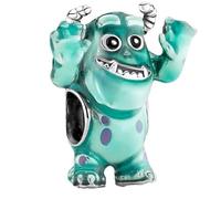 The Charmery Encanto de plata de ley 925 con diseño de monstruo de personaje, compatible con Pandora y muchas otras pulseras de abalorios del Reino Unido