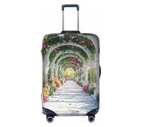 The Charming Garden is Real and Vivid - Funda elástica para equipaje de viaje, protector de maleta, funda de equipaje impresa antiarañazos, Black, XL
