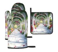 The Charming Garden Is Real and Vivid Heat Resistant Colorful Kitchen Gloves Hot Pads, Cute Baker Stuff, Kitchen Gifts For Cooking Lover Cooks Mom