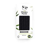 The Cheeky Panda - Pajitas de papel de bambú negras | Pack de 250