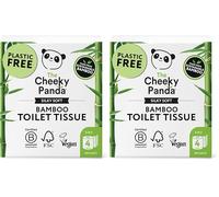 The Cheeky Panda Papel Higiénico de Bambú | 4 Rollos x 200 Hojas | 3 Capas 100% Bambú Biodegradable | Sin Plastico (Paquete de 2)