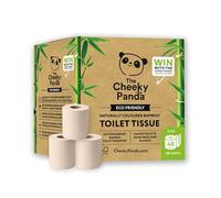 The Cheeky Panda Papel higiénico de bambú, 48 rollos, 3 capas, 200 hojas por rollo, sin aditivos, biodegradable