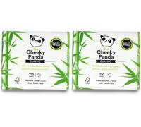 The Cheeky Panda - Papel higiénico de viaje de bambú | Paquete de 300 hojas (2 capas) | Hipoalergénico, ecológico, súper suave, fuerte y sostenible