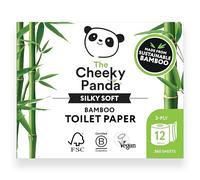 The Cheeky Panda Servilletas de papel grandes de bambú | Paquete de 100 servilletas blancas desechables | 40 x 40 cm | Servilletas de papel de 2 capas