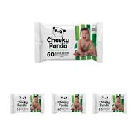 The Cheeky Panda Toallitas Humedas Bebe | 60 Unidades | Hecho de bambú | Base de Agua y Sin Perfume, Sin PFAS (Paquete de 4)