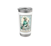The Cheer Mom Skeleton Gift Mama Spooky Season Halloween Vaso térmico de acero inoxidable de doble pared
