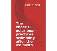 The cheerful polar bear practices swimming after the ice melts