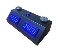 The Chess Store ZMF-II - Reloj de ajedrez, Color Negro con LED Azul