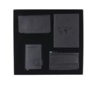 The Chesterfield Brand Cuero Estuche de Tarjetas Gift Set Leather Card Holder Black Negro