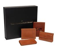 The Chesterfield Brand Set de regalo de 4 carteras de piel de 12 cm marrón