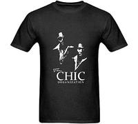 The Chic Nile Rodgers Bernard Edwards Unisex 100% Cotton Short-Sleeve T-Shirts Black XL