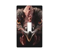 The Chicken Head - Cubierta decorativa para interruptor de luz, 1 interruptor, placa de pared para cocina, granja, dormitorio, baño, decoración artística