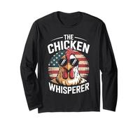 The Chicken Whisperer Retro | Funny Vintage Chicken Farmer Manga Larga