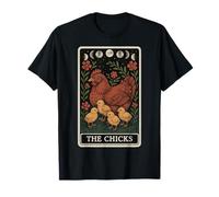 The Chicks Chicken Farm Farm Tarot Card Witchy Hen Camiseta