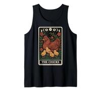 The Chicks Chicken Farm Farm Tarot Card Witchy Hen Camiseta sin Mangas