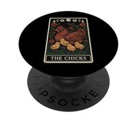 The Chicks Chicken Farm Farm Tarot Card Witchy Hen PopSockets PopGrip Adhesivo