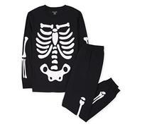 The Children's Place 2 Piece Snug Fit Cotton Pajama Set, Glow Skeleton-