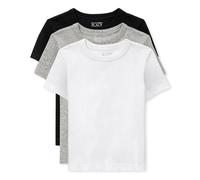 The Children's Place Baby Boy's and Toddler Basic Short Sleeve Tees Black/Grey/White 3-Pack