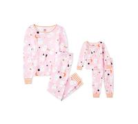 The Children's Place Baby Girl Family Family Family Las vacaciones de Navidad Fit 100% Cotton Adult Big Kiddler Pajama Set Hlwn Pnk Ghost 0-3 meses U
