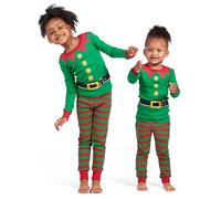 The Children's Place Baby Girls Family Matching Christmas Holiday Sets, Snug Fit 100% Cotton, Adult, Big Kid, Toddler, Pajama Set, Elf Suit, 6 US