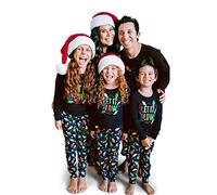 The Children's Place Baby Girls Family Matching Christmas Holiday Sets, Snug Fit 100% Cotton, Adult, Big Kid, Toddler, Pajama Set, Let It Glow, X-Large US