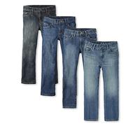 The Children's Place Bootcut Jeans, Dark Jupiter/Dustbowl Wash/Med índigo/Pierce Wash Paquete de 4, 10 Años (Pack de 4) para Niños