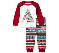 The Children's Place,Family Matching Christmas Holiday Pajamas Sets, Snug Fit 100% Cotton, Adult, Big Kid, Toddler, Baby,Baby & Toddler - PJ Set,Feliz Navidad,4T