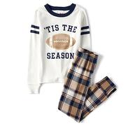 The Children's Place Family Matching, Football Pajama Sets, Cotton Juego de Pijama, Es la Temporada, L Unisex bebé