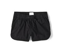 The Children's Place Pantalones Cortos de Mezclilla para niña, Color Liso, Negro, 8, Color Negro., 8