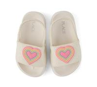 The Children's Place Sandalias de uso diario para bebés y niñas pequeñas con correa trasera, Corazón multicolor, 9 Toddler