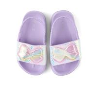 The Children's Place Sandalias de uso diario para bebés y niñas pequeñas con correa trasera, Plateado(Silver Bow), 4 Toddler