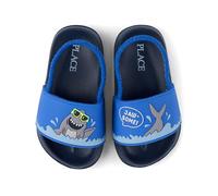 The Children's Place Sandalias de uso diario para bebés y niños pequeños con correa trasera, Tiburón, azul marino, 4 Toddler