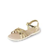 The Children's Place Sandalias planas para niña, Oro suave, 13 Big Kid