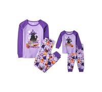 The Children's Place Unisex Baby and Kids hermanos que coinciden con el pijama de vacaciones colocados al algodn Cat Halloween 4 aos