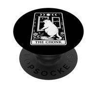 The Chonk Funny Fat Cat Meme Tarot Card Witchy PopSockets PopGrip Adhesivo