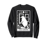 The Chonk Funny Fat Cat Meme Tarot Card Witchy Sudadera