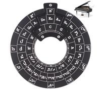 The Chord Wheel - Tabla de progresión de acordes de guitarra, referencia de teoría musical | Rueda de firma de llave perfecta, herramienta de música fácil, quinta rueda de círculos, notas de acordes