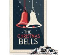 The Christmas Bells Puzzle Imposible,desafío for Adults Juego Educativo 1000 Piezas Obra De Arte De Juego De para Adultos Y Niños A Partir De 12 Años 500pcs (52x38cm)