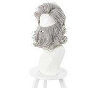The Christmas Chronicles Cosplay Silver Grey Santa Claus Peluca Barba Rizos Pelo Facial Juego de rol Pelucas Navidad + Gorro de peluca gratis