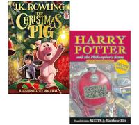 The Christmas Pig & Harry Potter and the Philosopher's Stane By J.K. Rowling 2 Books Collection Set