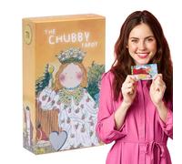 The Chubby Tarots Cards, 79 unidades de tarot original Card, 4,72 x 2,76 pulgadas Adorable Fortune Telling Game, 12 x 7 cm Tarot Reading Cards, Adivination Tools for Beginners and Experts