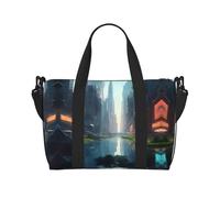 The City on the Water - Bolso bandolera de mano para mujer, bolso de mano casual con cremallera, adecuado para el trabajo, viajes, fitness, viajes