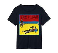 The Clash - Give 'Em Enough Rope Camiseta, Mujer Tallas Grandes, Negro, 5XL Grande
